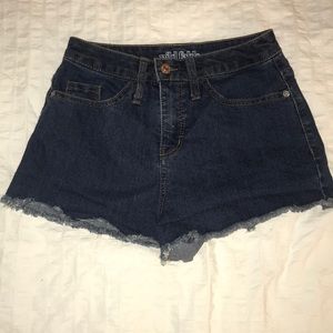 High rise jean shorts